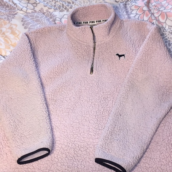 PINK Victoria's Secret Jackets & Blazers - Blush pink furry pullover